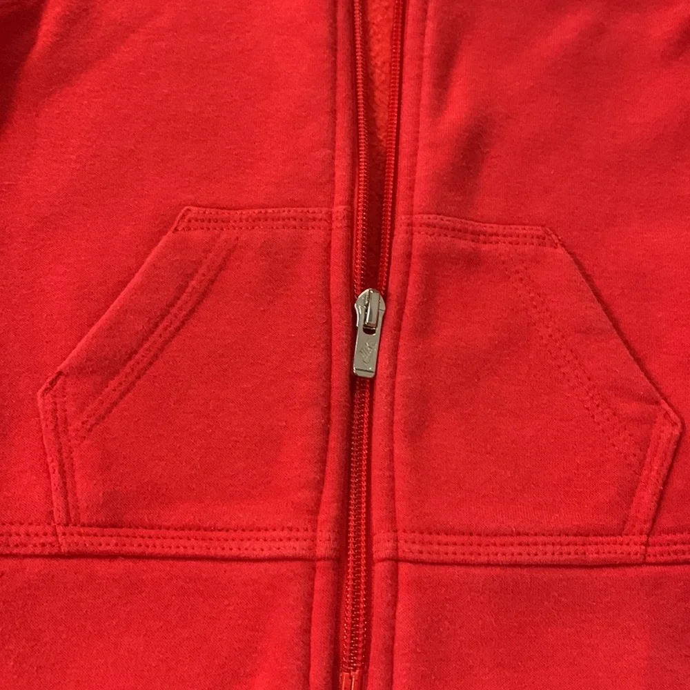 Nike Kids Zip Up Hoodie Red 1 - 2 Years Pockets Activewear Gym Layering